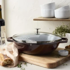 Staub Wok mit Glasdeckel 30 cm, rund, , Gusseisen