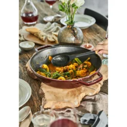 Staub Wok mit Glasdeckel 30 cm, rund, , Gusseisen