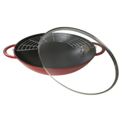 Staub Wok mit Glasdeckel 37 cm, rund, , Gusseisen
