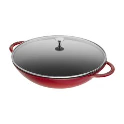 Staub Wok mit Glasdeckel 37 cm, rund, , Gusseisen