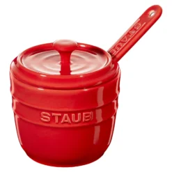 Staub Zuckerdose 9 cm, rund, Kirsch-Rot, Keramik